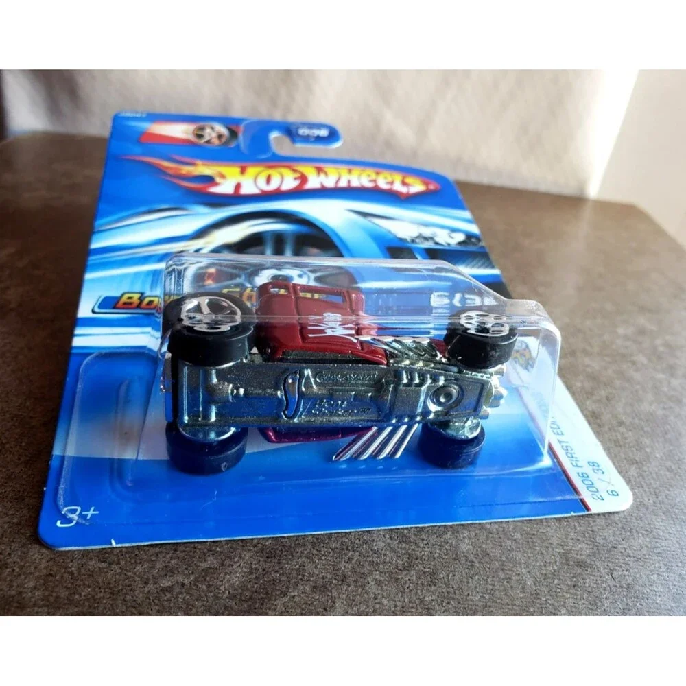 Hot Wheels BONE SHAKER Dark Red 6/38 2006 FIRST EDITIONS #6/223 Chrome 5 SP 1:64